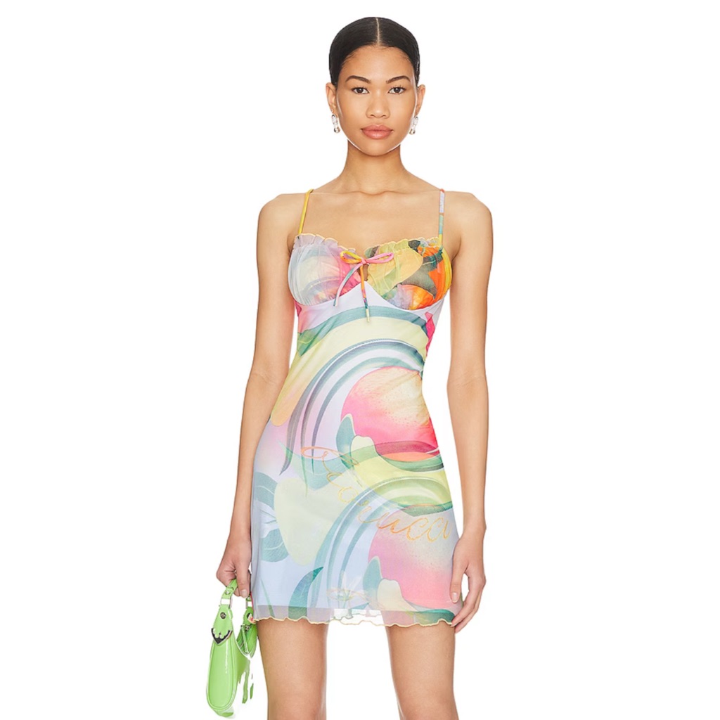 Fruity Balconette Dress In Pink